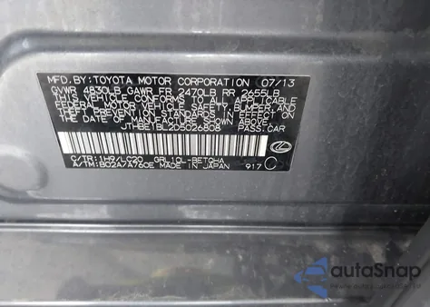 2013 Lexus Gs 350 z USA, uszkodzony, nr VIN JTHBE1BL2D5026808